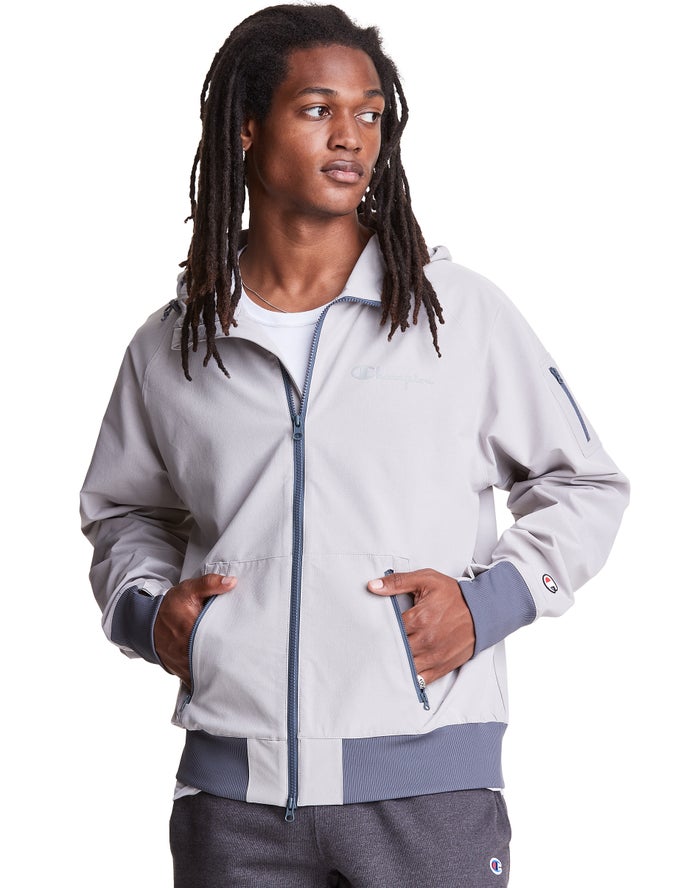 Champion Hoodie Heren - Grijs - Defender Series Full Zip ( 628450-NZV )